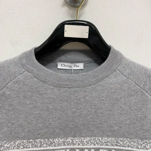 Replica Christian Dior Sweaters Long Sleeved For Men #1412723 $85.00 USD for Wholesale