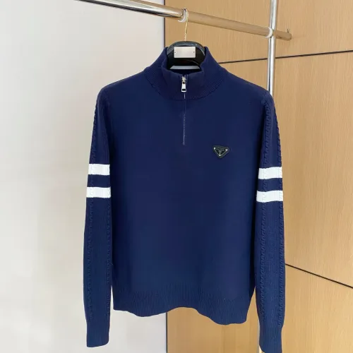 Prada Sweaters Long Sleeved For Men #1412770 $92.00 USD, Wholesale Replica Prada Sweaters