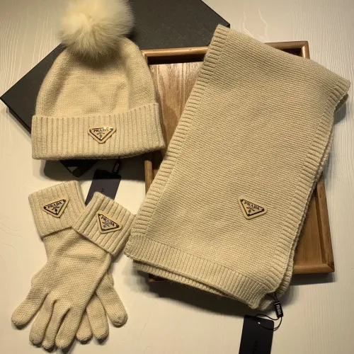 Prada Hat and Scarf and Glove Set #1413071 $76.00 USD, Wholesale Replica Prada Hat and Scarf and Glove Set