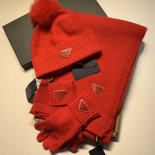Replica Prada Hat and Scarf and Glove Set #1413072 $76.00 USD for Wholesale