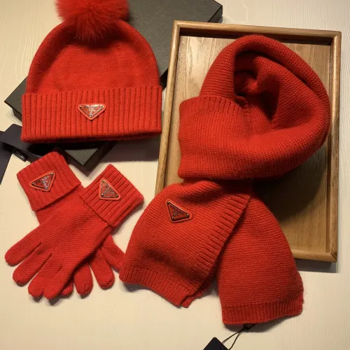 Replica Prada Hat and Scarf and Glove Set #1413072 $76.00 USD for Wholesale
