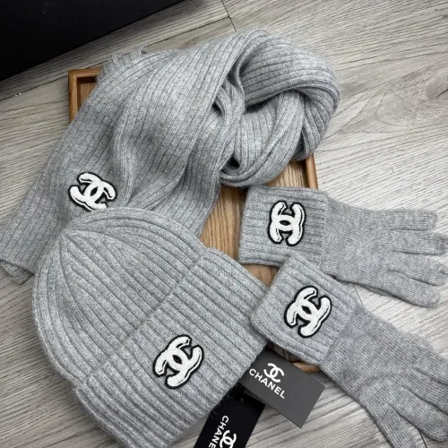 Replica Chanel Hat and Scarf and Glove Set #1413101 $72.00 USD for Wholesale