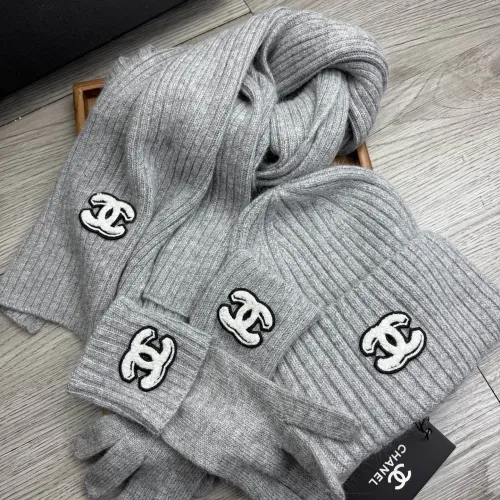 Replica Chanel Hat and Scarf and Glove Set #1413101 $72.00 USD for Wholesale