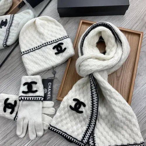 Replica Chanel Hat and Scarf and Glove Set #1413105 $72.00 USD for Wholesale