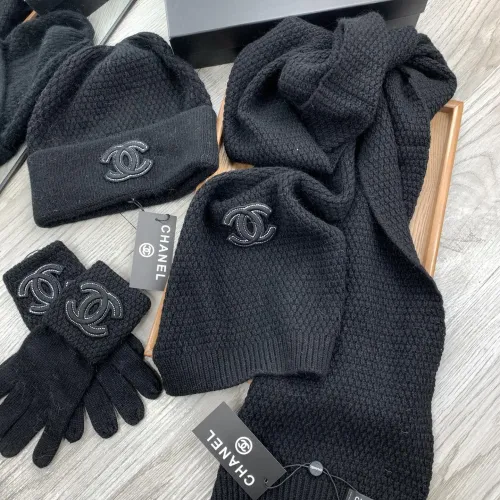 Replica Chanel Hat and Scarf and Glove Set #1413110 $72.00 USD for Wholesale