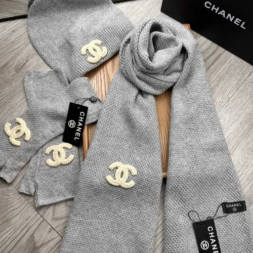 Replica Chanel Hat and Scarf and Glove Set #1413112 $72.00 USD for Wholesale