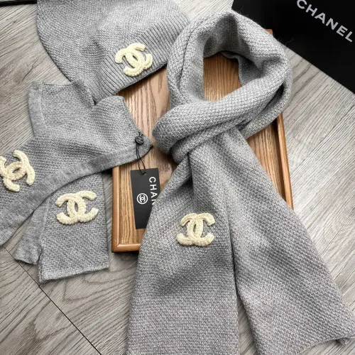 Replica Chanel Hat and Scarf and Glove Set #1413112 $72.00 USD for Wholesale