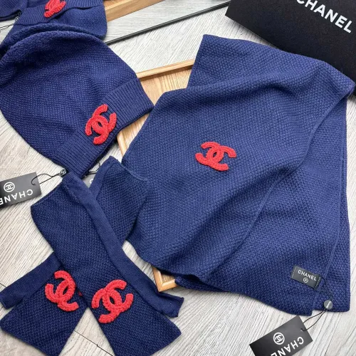 Replica Chanel Hat and Scarf and Glove Set #1413113 $72.00 USD for Wholesale