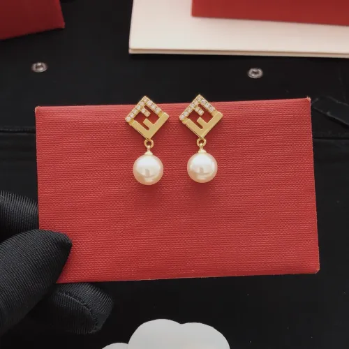 Replica Fendi Earrings For Women #1413587 $25.00 USD for Wholesale