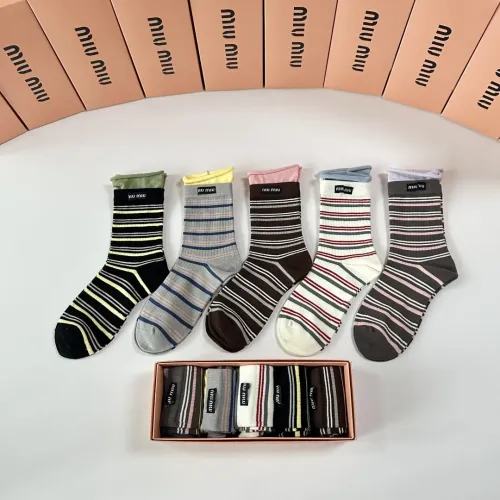 MIU MIU Socks #1414879 $32.00 USD, Wholesale Replica MIU MIU Socks