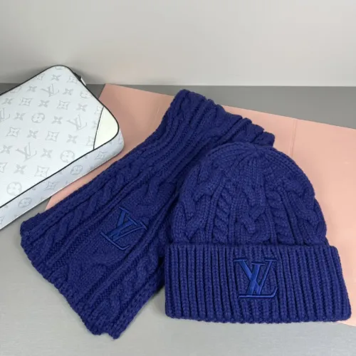 Louis Vuitton LV Hat and Scarf Set #1415426 $42.00 USD, Wholesale Replica Louis Vuitton LV Hat and Scarf and Glove Set