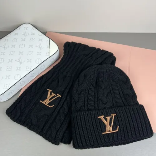 Louis Vuitton LV Hat and Scarf Set #1415429 $42.00 USD, Wholesale Replica Louis Vuitton LV Hat and Scarf and Glove Set