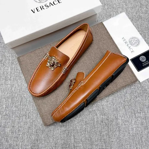 Versace Leather Shoes For Men #1416054 $85.00 USD, Wholesale Replica Versace Leather Shoes