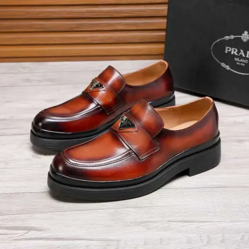 Prada Leather Shoes For Men #1416115 $100.00 USD, Wholesale Replica Prada Leather Shoes