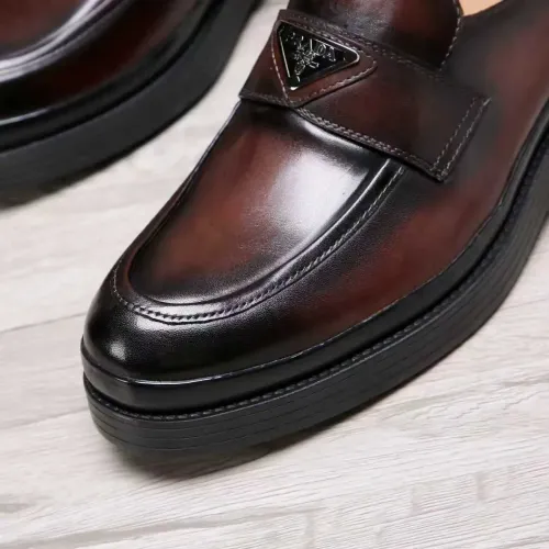 Replica Prada Leather Shoes For Men #1416116 $100.00 USD for Wholesale