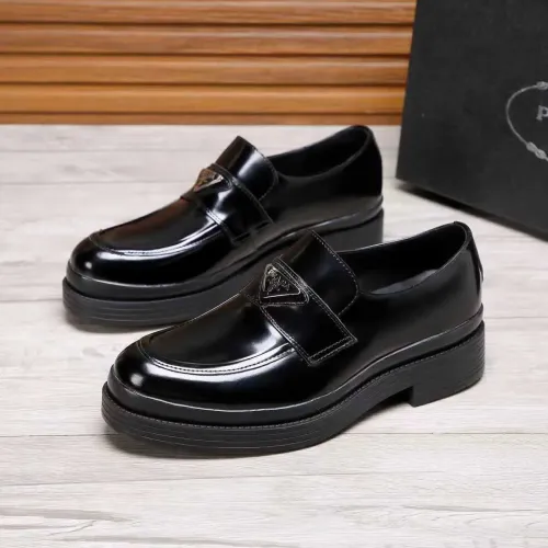 Prada Leather Shoes For Men #1416120 $100.00 USD, Wholesale Replica Prada Leather Shoes