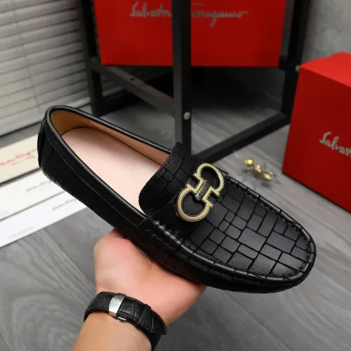 Replica Salvatore Ferragamo Leather Shoes For Men #1416442 $76.00 USD for Wholesale