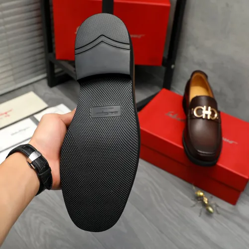 Replica Salvatore Ferragamo Leather Shoes For Men #1416447 $98.00 USD for Wholesale
