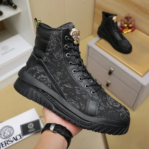 Replica Versace High Tops Shoes For Men #1416495 $85.00 USD for Wholesale