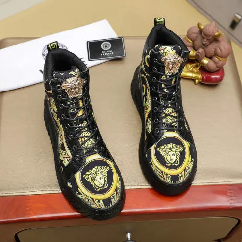 Replica Versace High Tops Shoes For Men #1416498 $85.00 USD for Wholesale