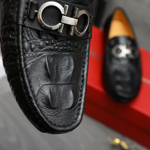 Replica Salvatore Ferragamo Leather Shoes For Men #1416523 $76.00 USD for Wholesale