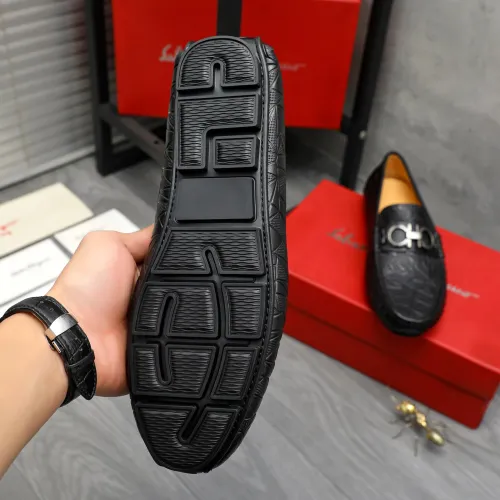 Replica Salvatore Ferragamo Leather Shoes For Men #1416525 $76.00 USD for Wholesale
