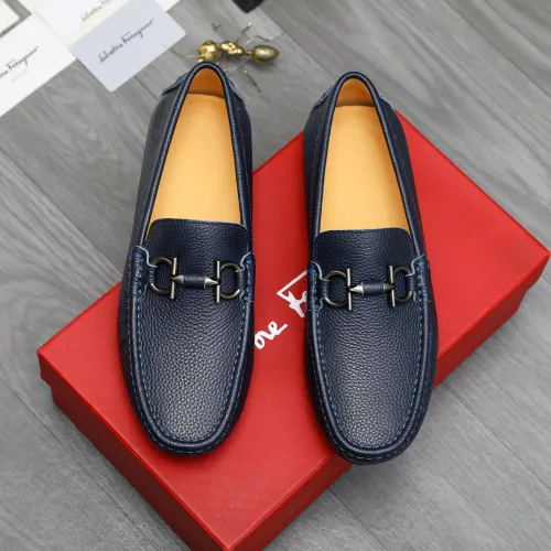 Replica Salvatore Ferragamo Leather Shoes For Men #1416528 $76.00 USD for Wholesale