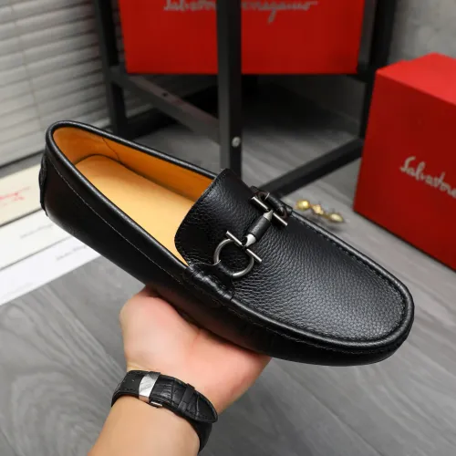 Replica Salvatore Ferragamo Leather Shoes For Men #1416529 $76.00 USD for Wholesale