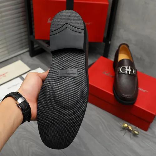 Replica Salvatore Ferragamo Leather Shoes For Men #1416536 $96.00 USD for Wholesale