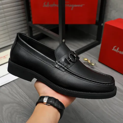 Replica Salvatore Ferragamo Leather Shoes For Men #1416539 $96.00 USD for Wholesale