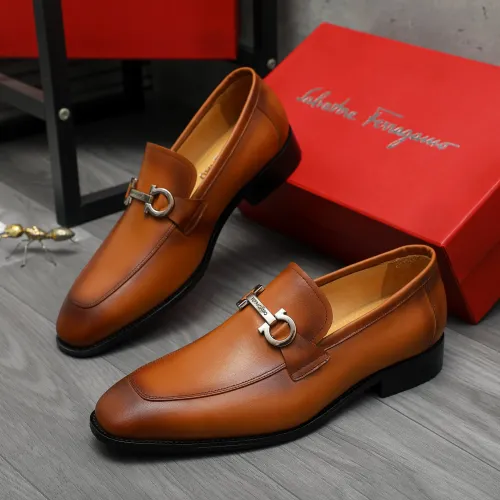 Salvatore Ferragamo Leather Shoes For Men #1416542 $88.00 USD, Wholesale Replica Salvatore Ferragamo Leather Shoes