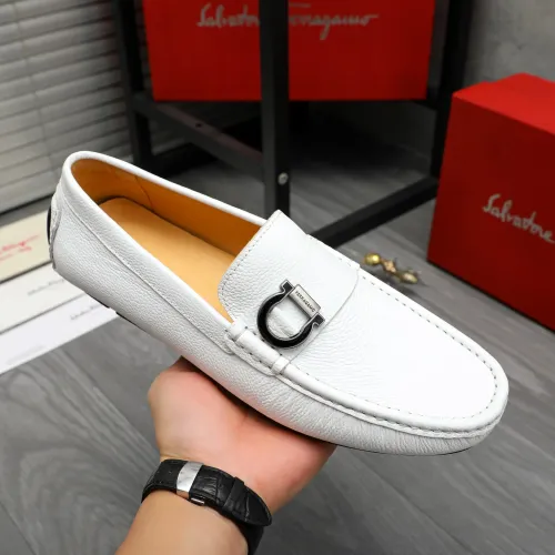 Replica Salvatore Ferragamo Leather Shoes For Men #1416548 $76.00 USD for Wholesale
