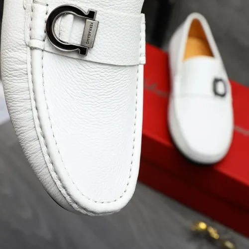 Replica Salvatore Ferragamo Leather Shoes For Men #1416548 $76.00 USD for Wholesale