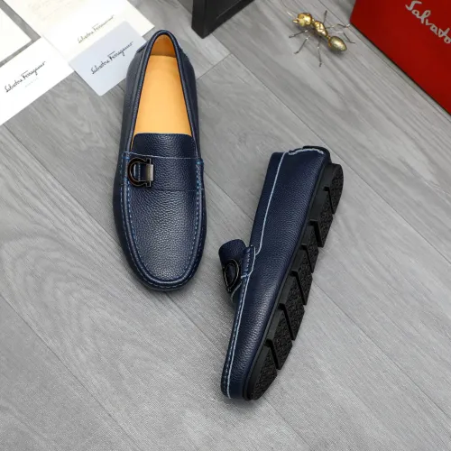 Replica Salvatore Ferragamo Leather Shoes For Men #1416549 $76.00 USD for Wholesale