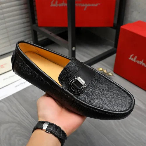Replica Salvatore Ferragamo Leather Shoes For Men #1416550 $76.00 USD for Wholesale