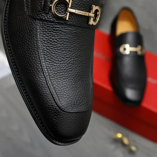 Replica Salvatore Ferragamo Leather Shoes For Men #1416557 $88.00 USD for Wholesale