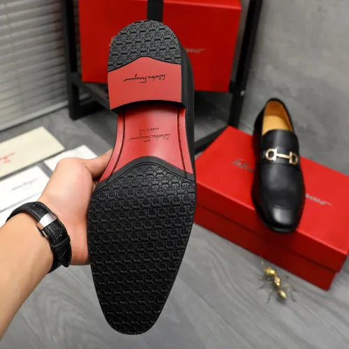 Replica Salvatore Ferragamo Leather Shoes For Men #1416559 $88.00 USD for Wholesale