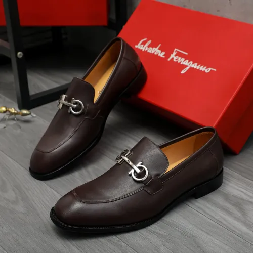 Salvatore Ferragamo Leather Shoes For Men #1416560 $88.00 USD, Wholesale Replica Salvatore Ferragamo Leather Shoes