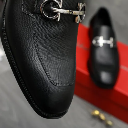 Replica Salvatore Ferragamo Leather Shoes For Men #1416562 $88.00 USD for Wholesale