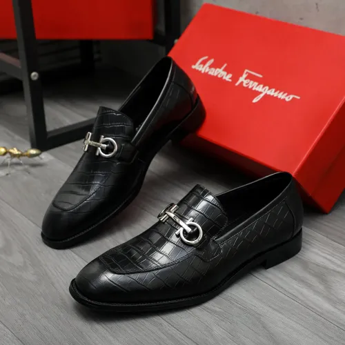 Salvatore Ferragamo Leather Shoes For Men #1416565 $88.00 USD, Wholesale Replica Salvatore Ferragamo Leather Shoes