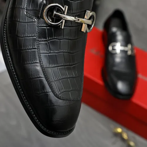 Replica Salvatore Ferragamo Leather Shoes For Men #1416565 $88.00 USD for Wholesale