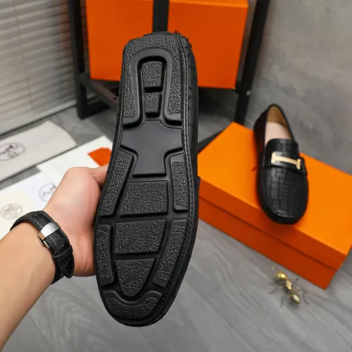 Replica Hermes Leather Shoes For Men #1416937 $76.00 USD for Wholesale