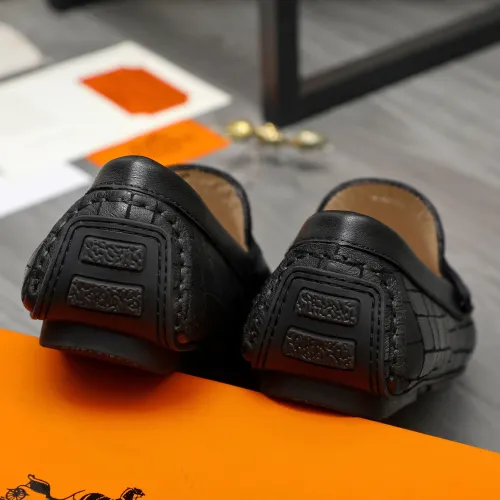 Replica Hermes Leather Shoes For Men #1416938 $76.00 USD for Wholesale