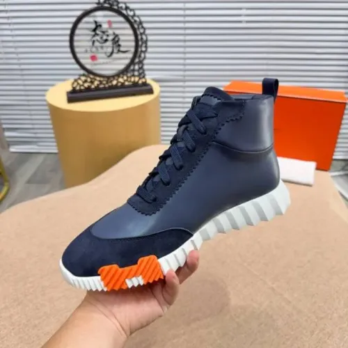 Replica Hermes High Tops Shoes For Men #1416998 $80.00 USD for Wholesale