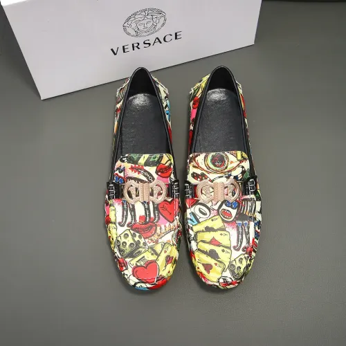 Versace Leather Shoes For Men #1417132 $76.00 USD, Wholesale Replica Versace Leather Shoes