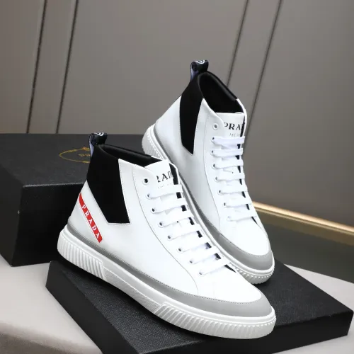 Replica Prada High Top Shoes For Men #1417142 $85.00 USD for Wholesale