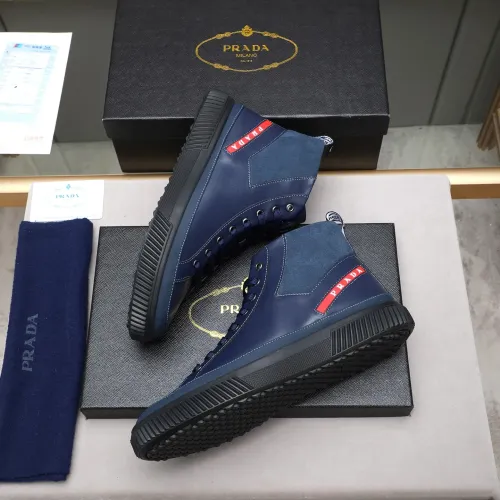 Replica Prada High Top Shoes For Men #1417144 $85.00 USD for Wholesale