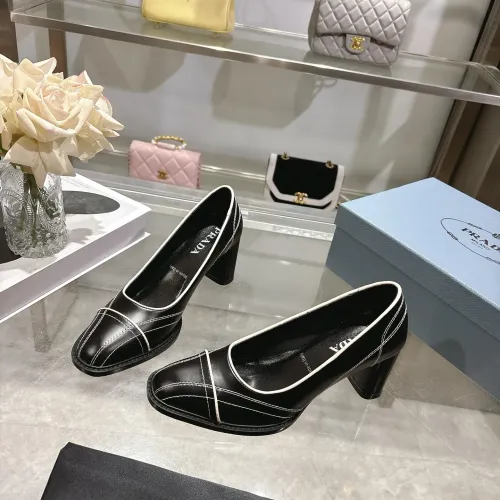 Prada High-heeled Shoes For Women #1417580 $105.00 USD, Wholesale Replica Prada High-heeled Shoes