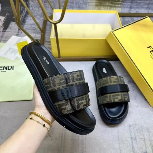 Fendi Slippers For Men #1417643 $80.00 USD, Wholesale Replica Fendi Slippers