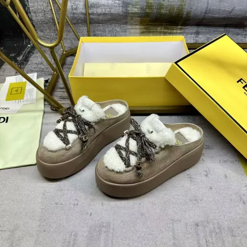 Fendi Slippers For Women #1417648 $98.00 USD, Wholesale Replica Fendi Slippers